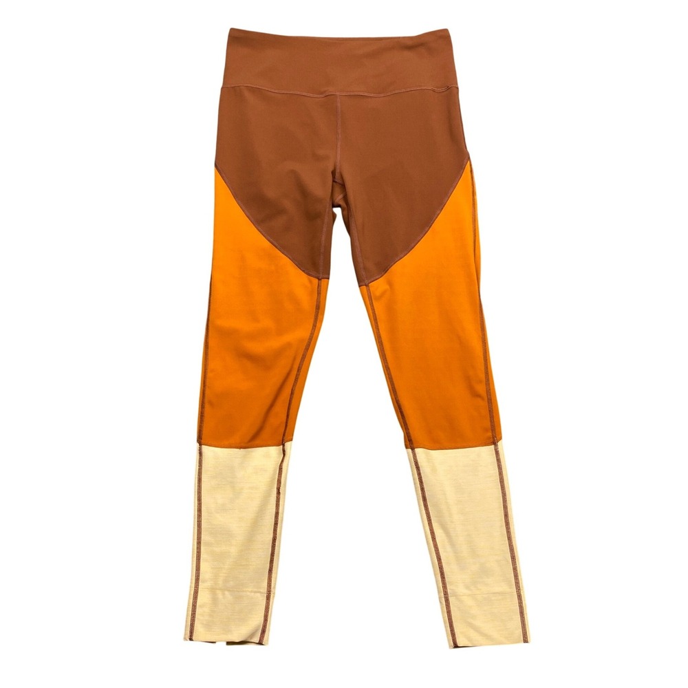 Sorel x prAna Womens Colorblock Leggings Brown Orange Tan Size‎ L Grunge Outdoor